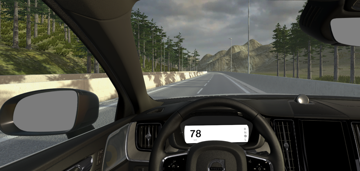 car interior from unity driving simulator